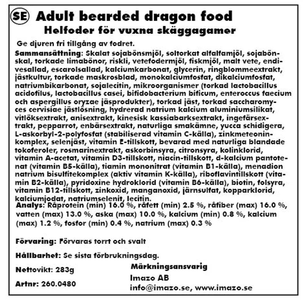 ZooMed Natural Adult Bearded Dragon Food