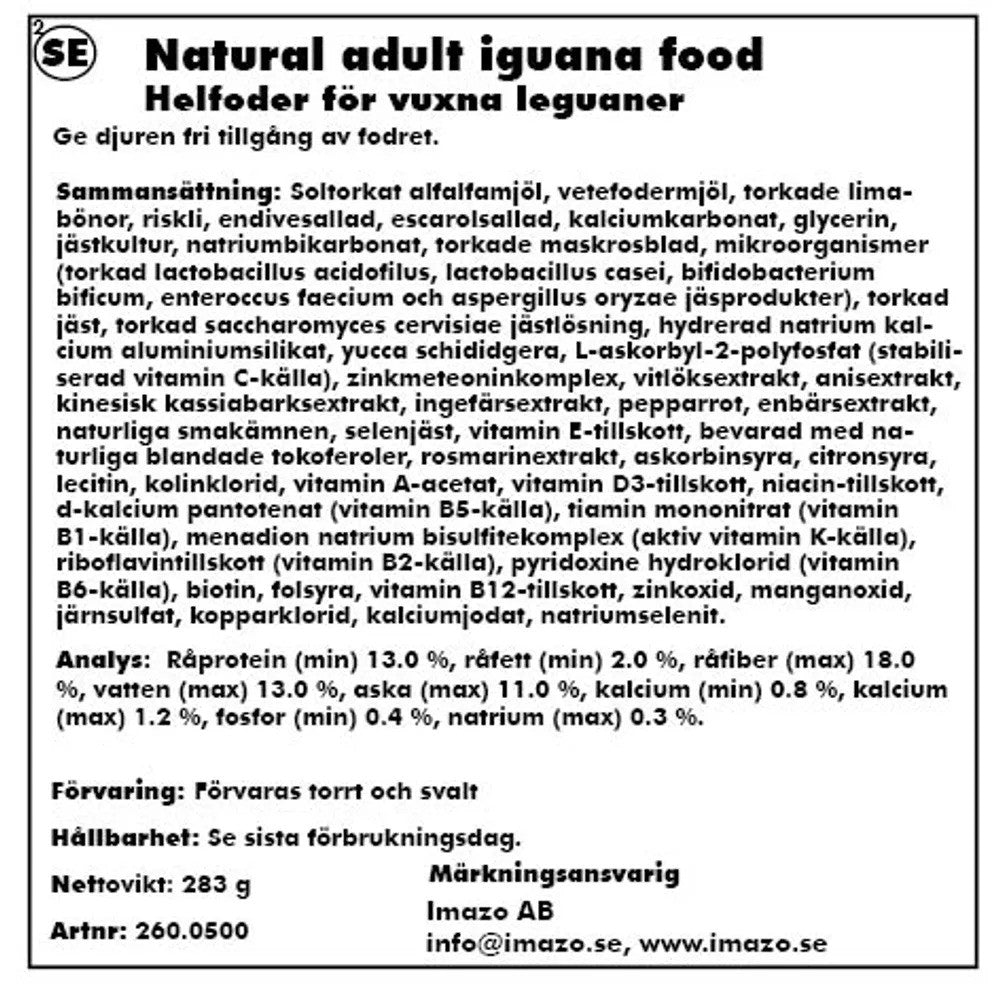 ZooMed Natural Adult Iguana Food 283g