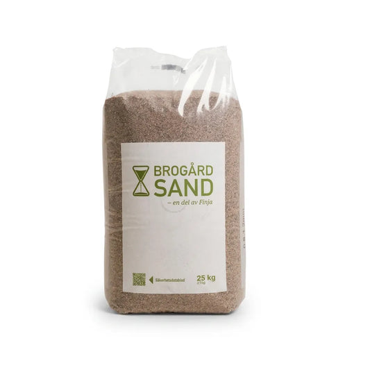 Brogård Sand 0,8–1,2mm 25kg – Naturlig bottensand för akvarium & burfågel