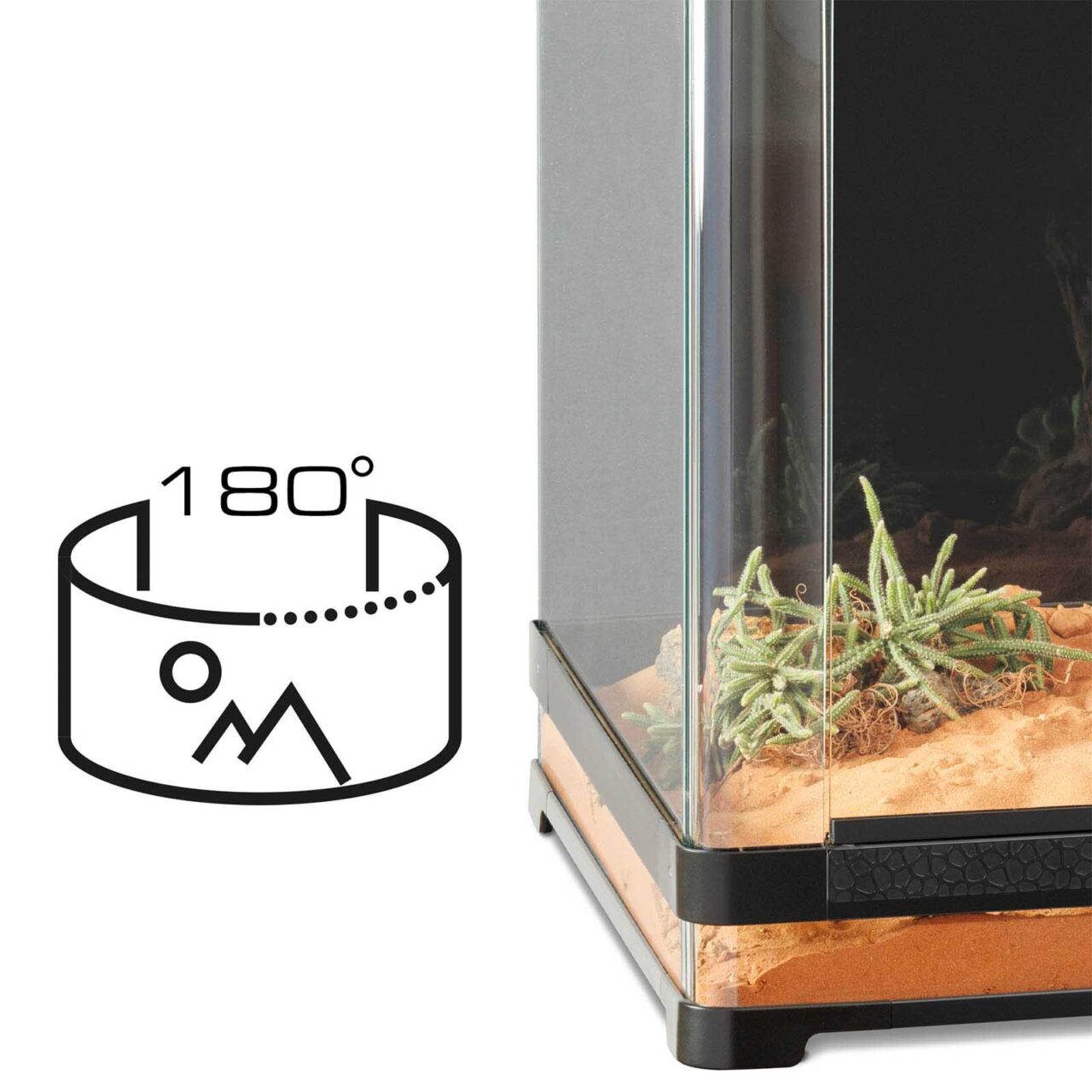Exo Terra Vista 90 – Panoramaterrarium med böjda frontrutor 90x45x45cm
