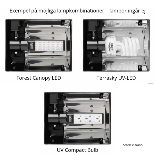 Exo Terra Compact Top – Terrariebelysning för LED & kompaktlysrör